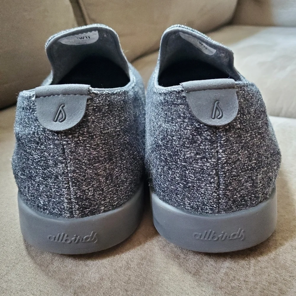 Allbirds Wool Loungers Size 11W Dark Gray Slip On Casual Shoes Comfort Loafers